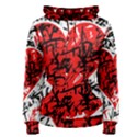 Red hart - graffiti style Women s Pullover Hoodie View1