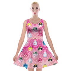 Alice In Wonderland Velvet Skater Dress by reddyedesign