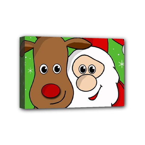 Rudolph And Santa Selfie Mini Canvas 6  X 4  by Valentinaart