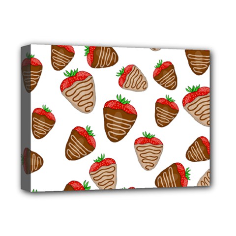 Chocolate Strawberries  Deluxe Canvas 16  X 12   by Valentinaart