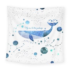 Galaxy-whale Square Tapestry (large) by Wanni