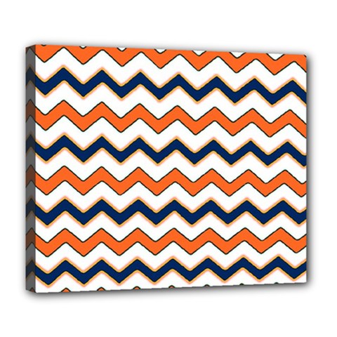 Chevron Party Pattern Stripes Deluxe Canvas 24  X 20   by Amaryn4rt