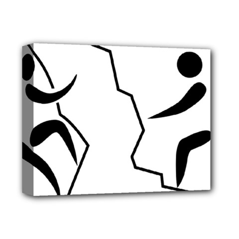 Mountaineering-climbing Pictogram  Deluxe Canvas 14  X 11  by abbeyz71