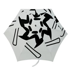 Snowboarding Pictogram  Mini Folding Umbrellas by abbeyz71