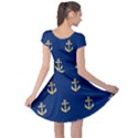 Gold Anchors Background Cap Sleeve Dresses View2