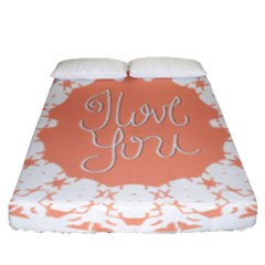 Mandala I Love You Fitted Sheet (queen Size) by Nexatart
