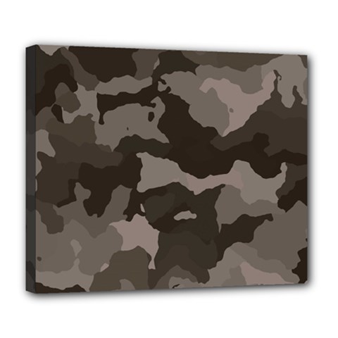 Background For Scrapbooking Or Other Camouflage Patterns Beige And Brown Deluxe Canvas 24  X 20   by Nexatart