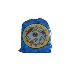 Freshfish Blue Drawstring Pouch (small) by TheDean
