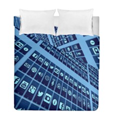 Mobile Phone Smartphone App Duvet Cover Double Side (full/ Double Size) by Nexatart