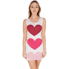 Valentine S Day Hearts Sleeveless Bodycon Dress by Nexatart
