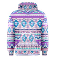 Tribal Pastel Hipster  Men s Zipper Hoodie by Brittlevirginclothing