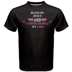 Black Spoiled By My Girl  Men s Cotton Tee by FunnySaying
