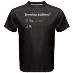 Black Girlfriend Question Men s Cotton Tee by FunnySaying