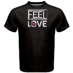 Black Feel Love Men s Cotton Tee by FunnySaying