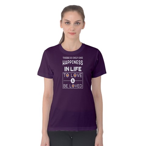 Purple To Love & Be Loved  Women s Cotton Tee by FunnySaying