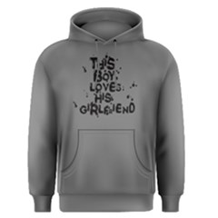 Grey This Boy Loves His Girlfriend  Men s Pullover Hoodie by FunnySaying
