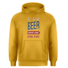 Yellow Ice Cold Beer Served Here For You  Men s Pullover Hoodie by FunnySaying