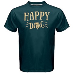 Happy Dog - Men s Cotton Tee by FunnySaying