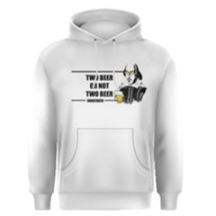 White Two Beer Or Not Two Beer  Men s Pullover Hoodie by FunnySaying