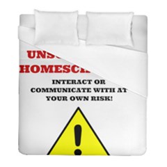Warning Duvet Cover (full/ Double Size) by athenastemple