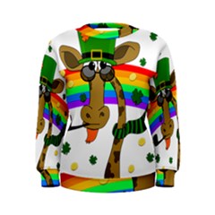 Irish Giraffe Women s Sweatshirt by Valentinaart