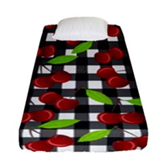 Cherry Kingdom  Fitted Sheet (single Size) by Valentinaart