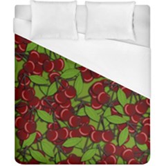 Cherry Jammy Pattern Duvet Cover (california King Size) by Valentinaart
