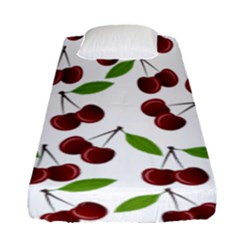 Cherry Pattern Fitted Sheet (single Size) by Valentinaart