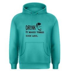 Green Drink Makes Things Suck Less  Men s Pullover Hoodie by FunnySaying