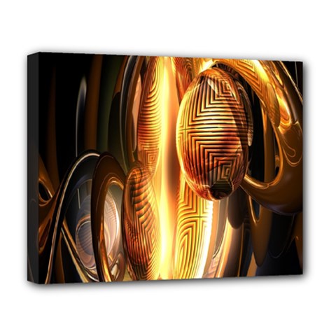 Digital Art Gold Deluxe Canvas 20  X 16   by Alisyart