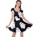 Ghost Halloween Pattern Cap Sleeve Dresses View1