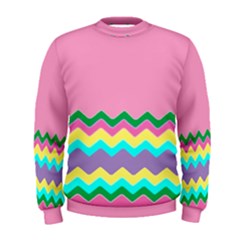 Easter Chevron Pattern Stripes Men s Sweatshirt by Amaryn4rt
