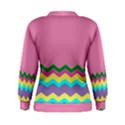 Easter Chevron Pattern Stripes Women s Sweatshirt View2