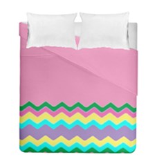 Easter Chevron Pattern Stripes Duvet Cover Double Side (full/ Double Size) by Amaryn4rt