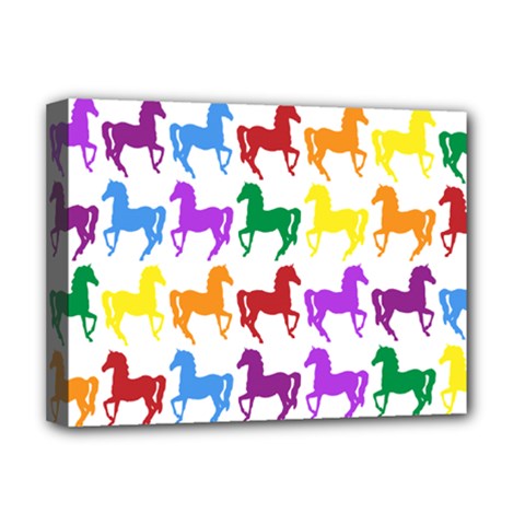 Colorful Horse Background Wallpaper Deluxe Canvas 16  X 12   by Amaryn4rt