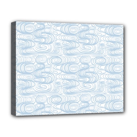 Wind Waves Grey Deluxe Canvas 20  X 16   by Alisyart