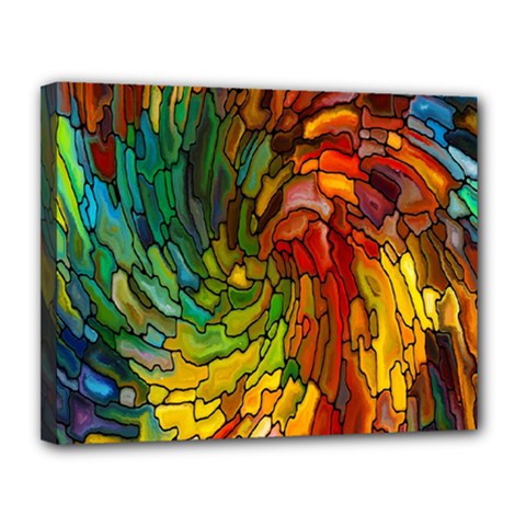 Stained Glass Patterns Colorful Canvas 14  X 11  by Amaryn4rt