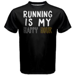 Running Is My Happy Hour - Men s Cotton Tee by FunnySaying
