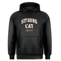Black Strong Cat Spirit  Men s Pullover Hoodie by FunnySaying