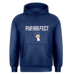Blue Purrrect Cat  Men s Pullover Hoodie by FunnySaying