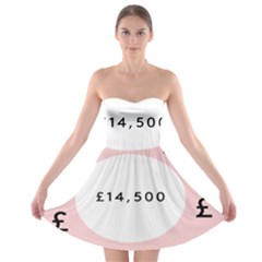 Added Less Equal With Pink White Strapless Bra Top Dress by Alisyart
