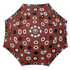 Circles Red Black White Straight Umbrellas by Alisyart