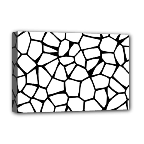 Seamless Cobblestone Texture Specular Opengameart Black White Deluxe Canvas 18  X 12   by Alisyart