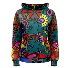 Patchwork Collage Women s Pullover Hoodie by Simbadda