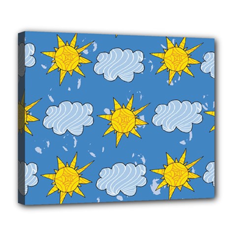 Sunshine Tech Blue Deluxe Canvas 24  X 20   by Simbadda