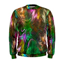 Fractal Texture Abstract Messy Light Color Swirl Bright Men s Sweatshirt by Simbadda