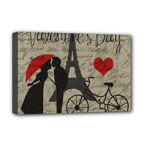 Love Letter - Paris Deluxe Canvas 18  X 12   by Valentinaart
