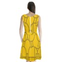 The Michigan Pattern Yellow Sleeveless Chiffon Waist Tie Dress View2
