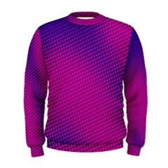 Retro Halftone Pink On Blue Men s Sweatshirt by Simbadda