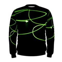 Light Line Green Black Men s Sweatshirt by Alisyart